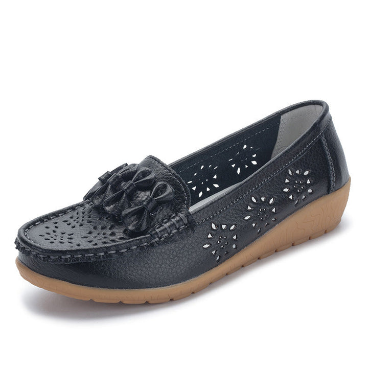 size 11 women slip on loafers bowknot hollow comfortable loafers