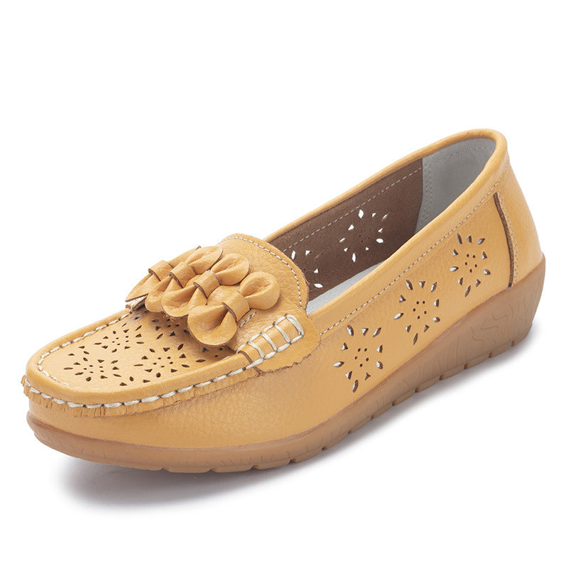 size 11 women slip on loafers bowknot hollow comfortable loafers