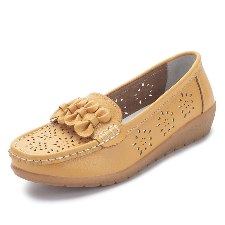 size 11 women slip on loafers bowknot hollow comfortable loafers