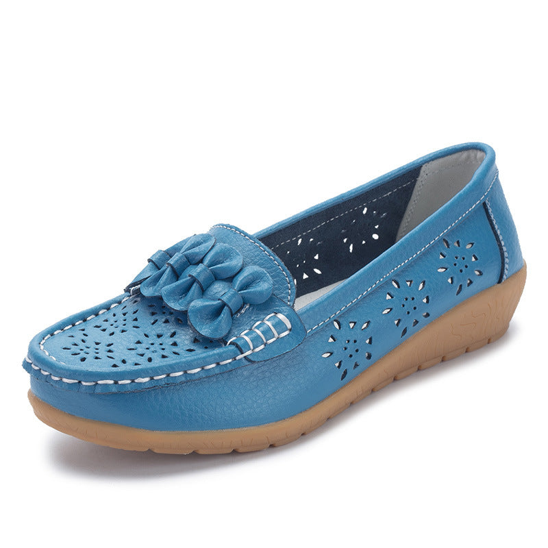 size 11 women slip on loafers bowknot hollow comfortable loafers