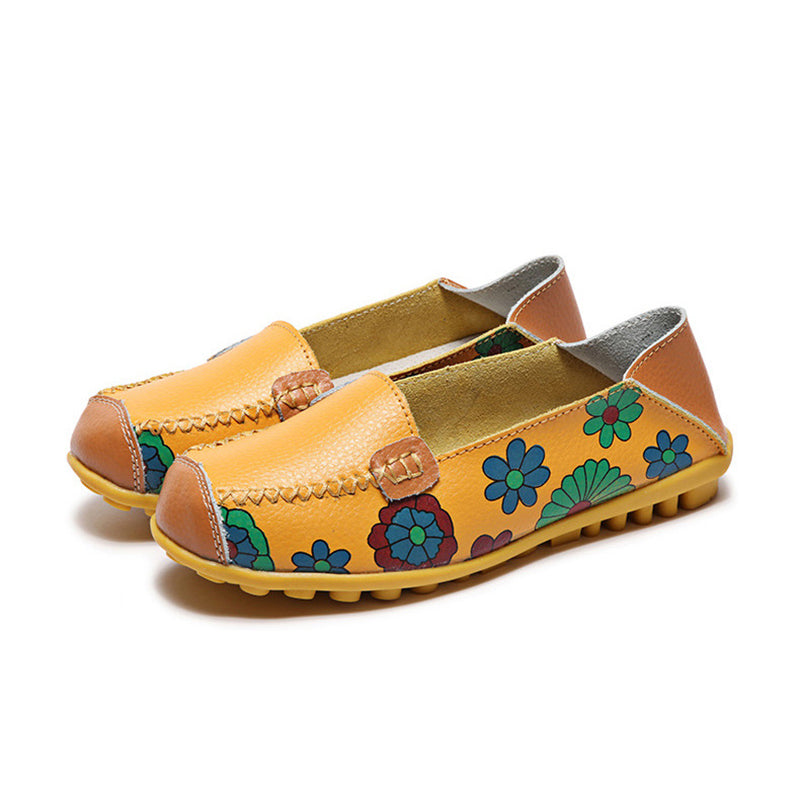 size 11 women slip on loafers floral walking comfortable loafers