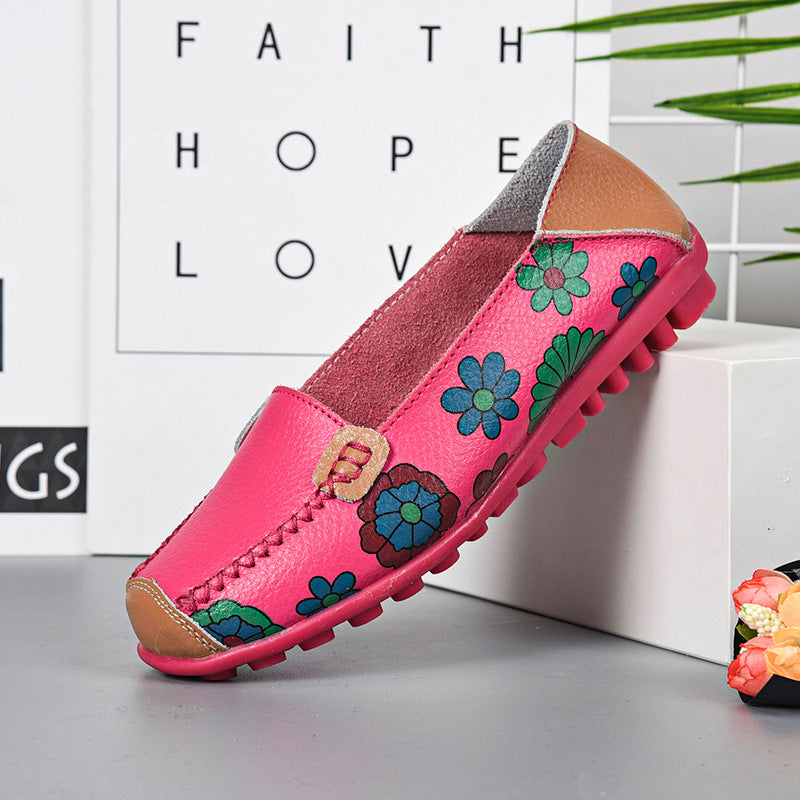 size 11 women slip on loafers floral walking comfortable loafers