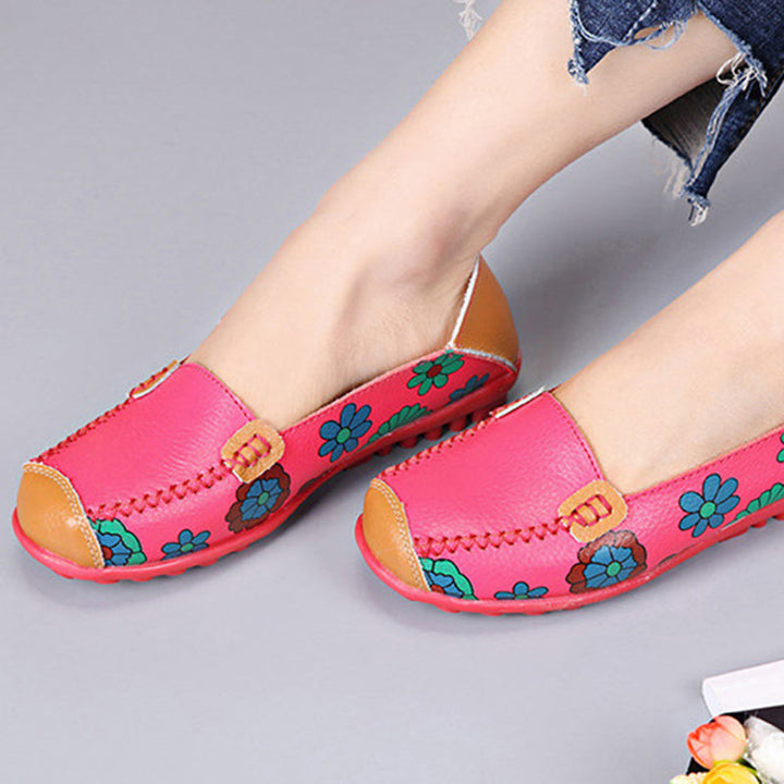 size 11 women slip on loafers floral walking comfortable loafers
