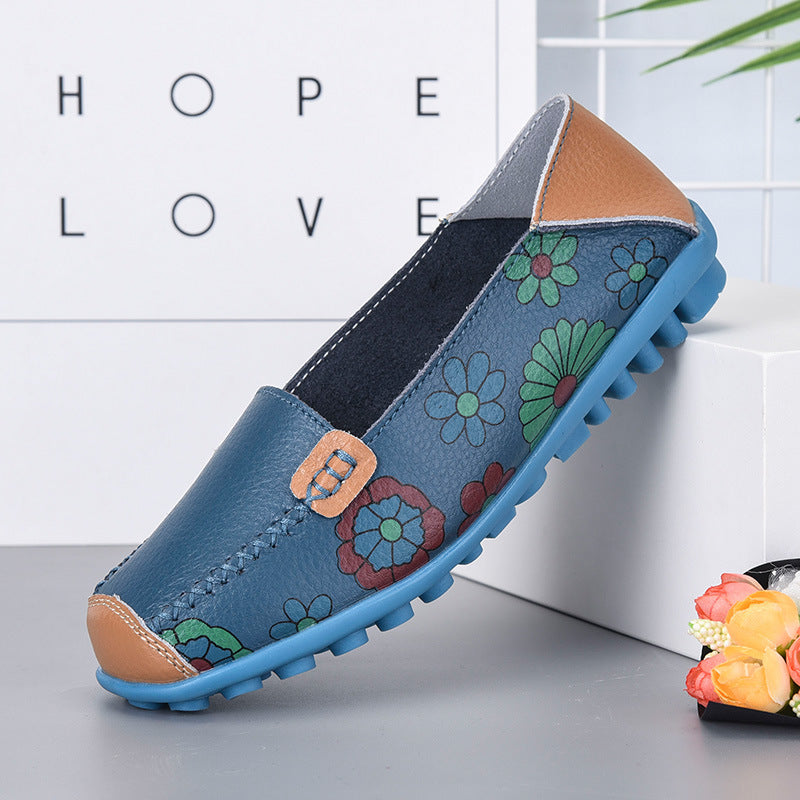 size 11 women slip on loafers floral walking comfortable loafers