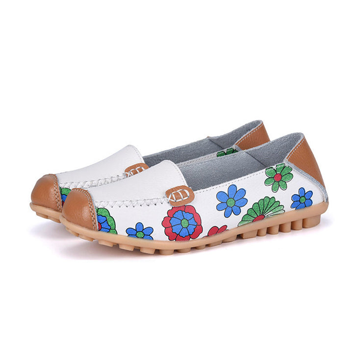 size 11 women slip on loafers floral walking comfortable loafers