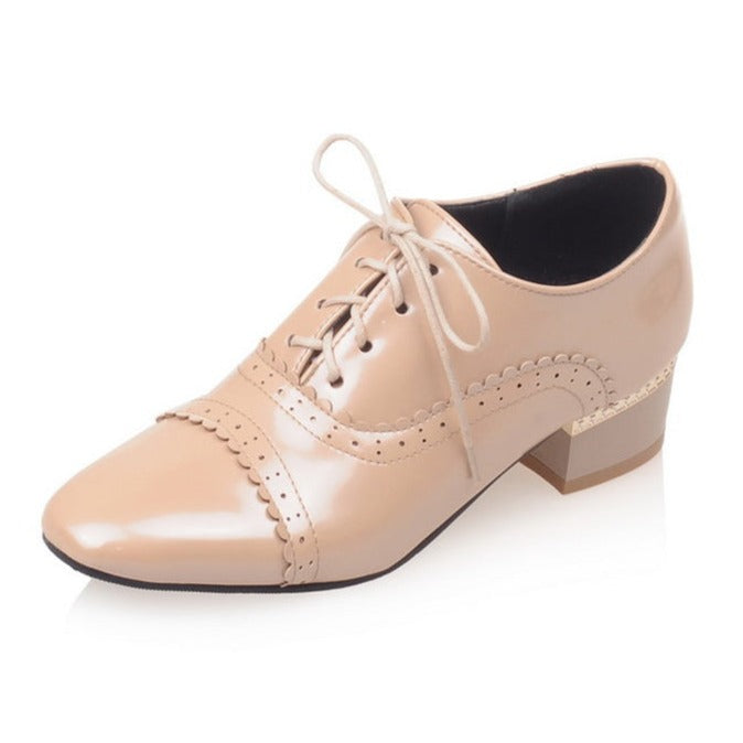 size 12 women loafers square toe lace up patent leather loafers