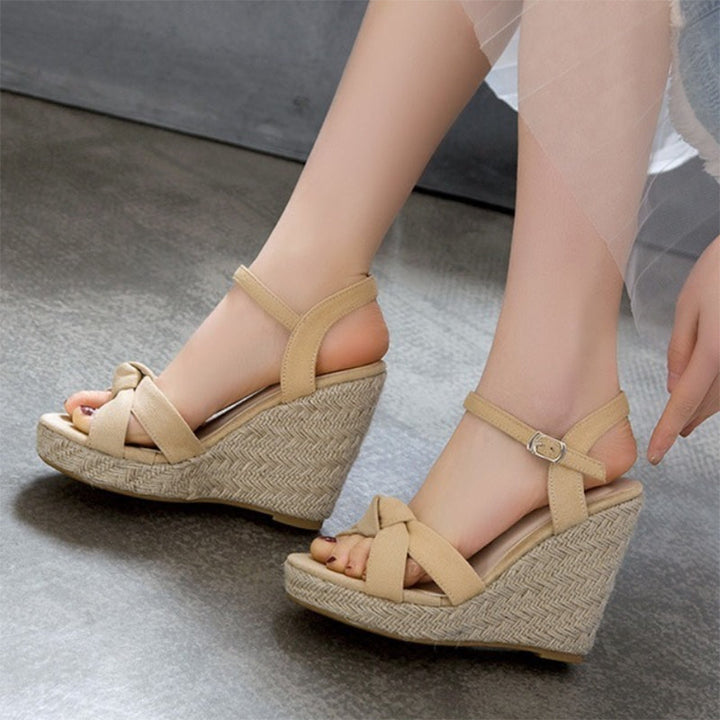 size 12 women platform sandals peep toe espadrille wedge sandals
