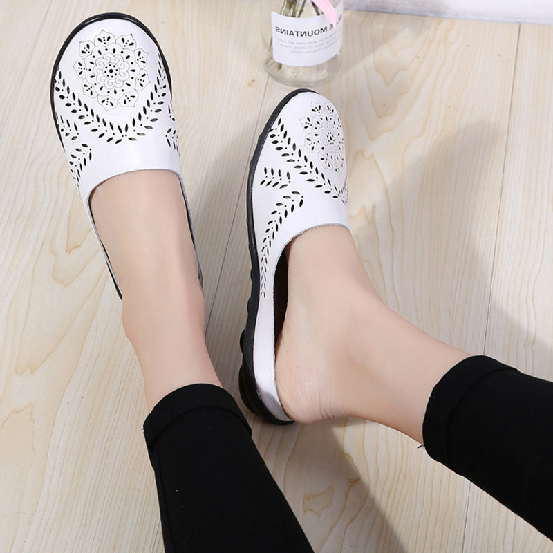 size 12 women slip on loafers hollow comfortable summer loafers