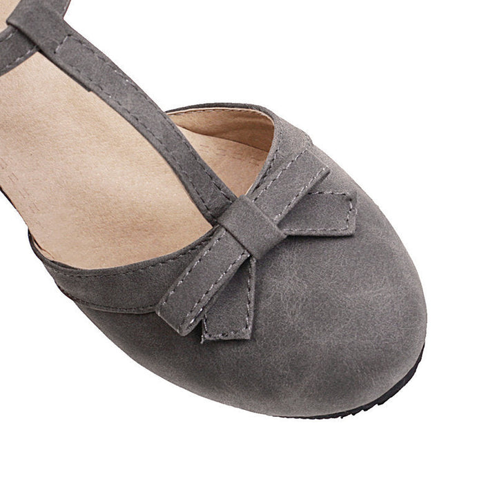 size 13.5 women heeled loafers bowknot t strap summer loafers