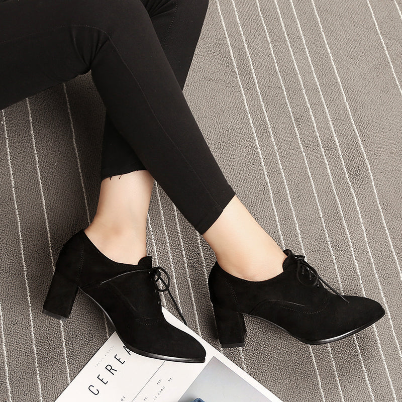 size 13.5 women heeled loafers pointed toe lining fur loafers