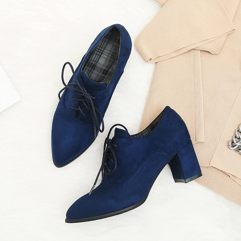 size 13.5 women heeled loafers pointed toe lining fur loafers