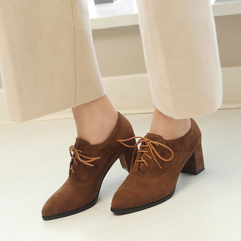 size 13.5 women heeled loafers pointed toe lining fur loafers