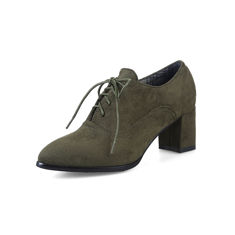 size 13.5 women heeled loafers lace up pointed toe suede loafers