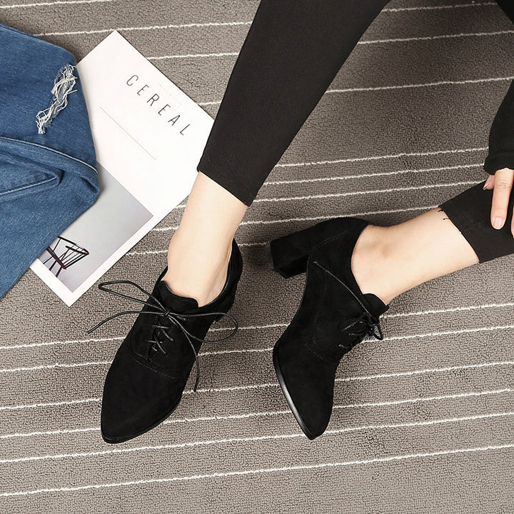 size 13.5 women heeled loafers pointed toe lining fur loafers