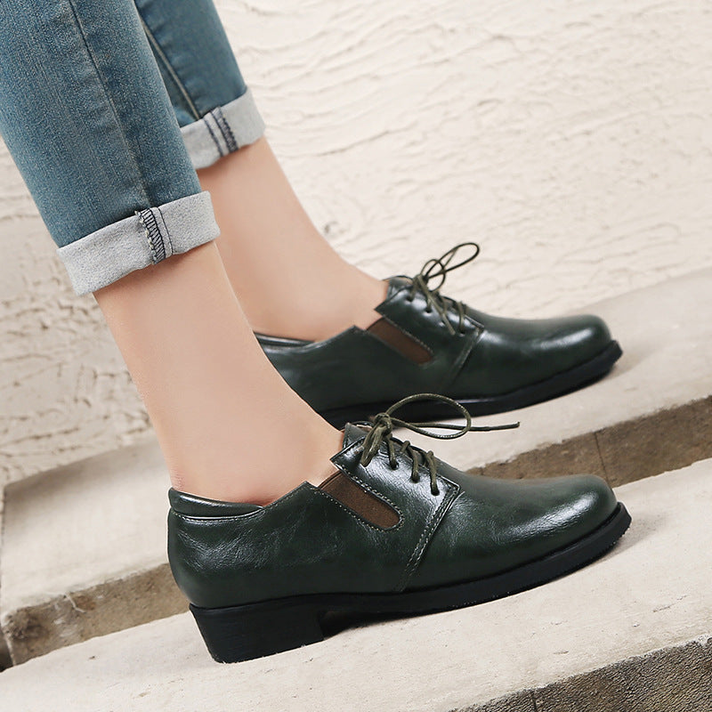 size 13.5 women medium chunky heel loafers lace up casual loafers