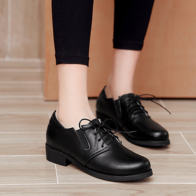 size 13.5 women medium chunky heel loafers lace up casual loafers