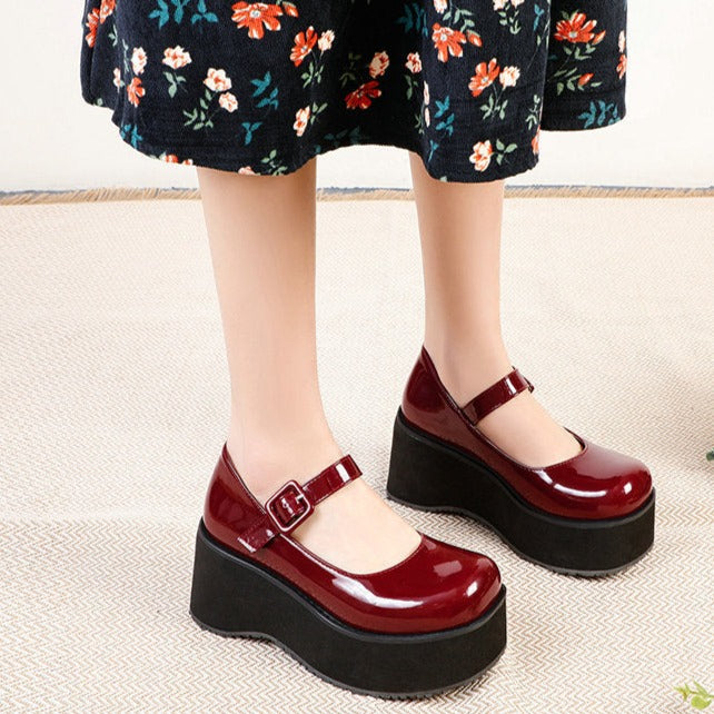size 13.5 women platform loafers patent leather chunky loafers