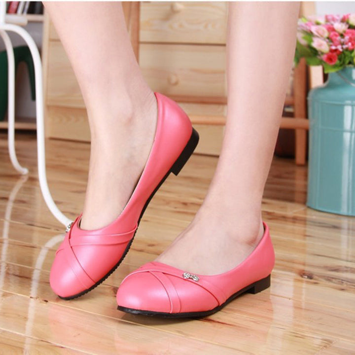 size 13 women flats metal crisscross round toe slip on cute flats