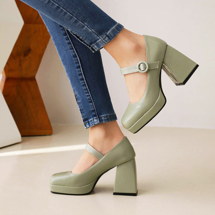 size 13 women platform loafers patent leather chunky loafers