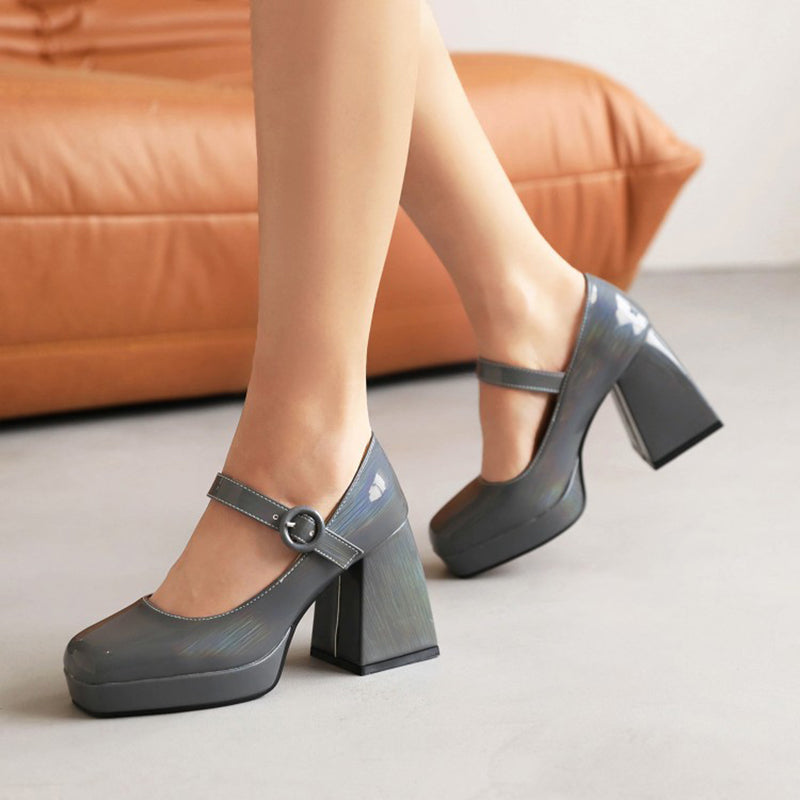 size 13 women platform loafers patent leather chunky loafers