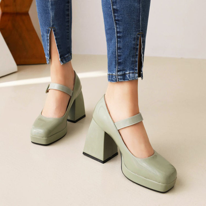 size 13 women platform loafers patent leather chunky loafers