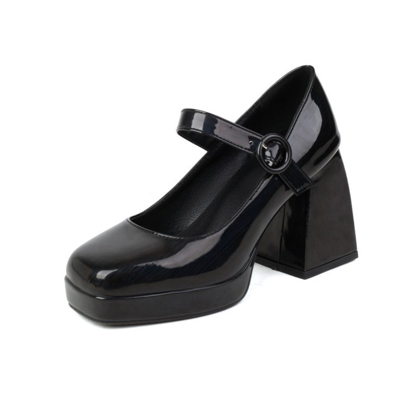 size 13 women platform loafers patent leather chunky loafers