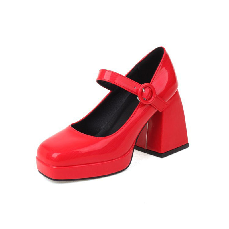 size 13 women platform loafers patent leather chunky loafers