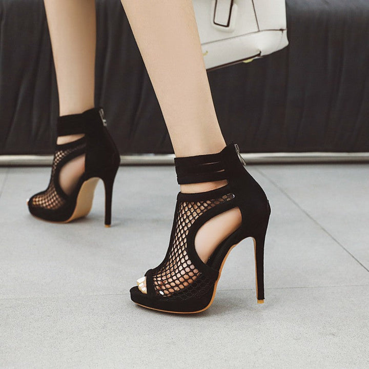 size 14.5 women summer boots stiletto hollow heeled booties