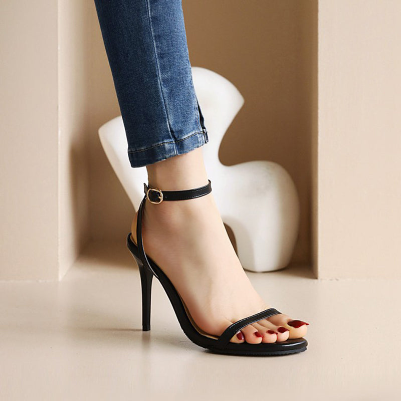 size 14.5 women heel sandal stiletto peep toe ankle strap sandals