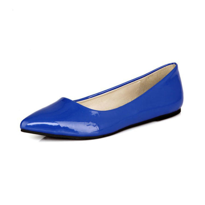 size 14 women flats cute patent leather driving pointed toe flats