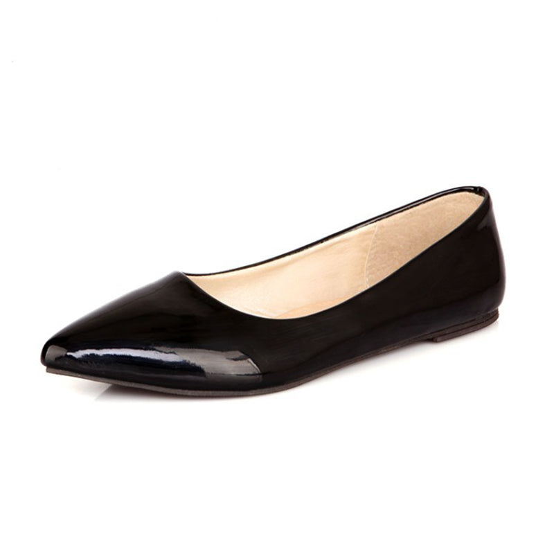 size 14 women flats cute patent leather driving pointed toe flats