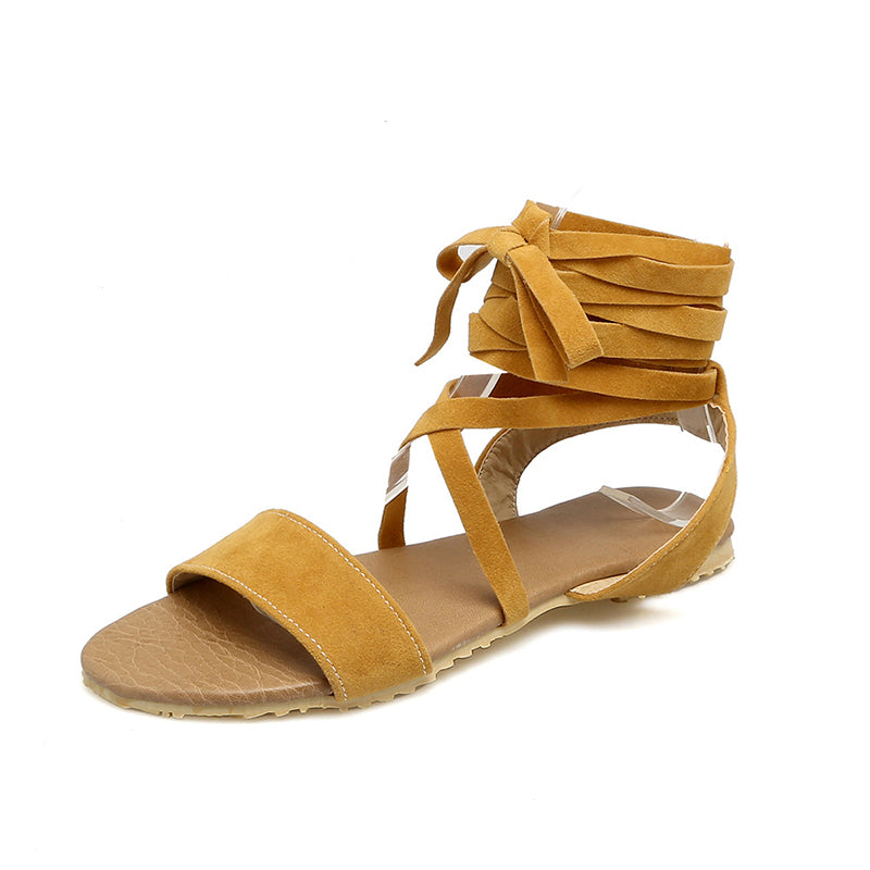 size 16 women strappy sandals crisscross lace up flat sandals