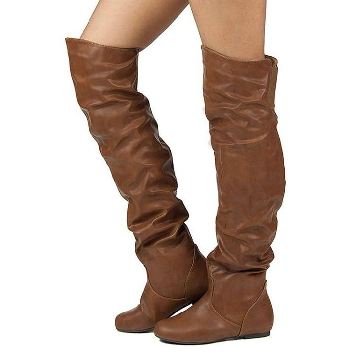 Size 13 Women‘s slouchy flat over the knee boots