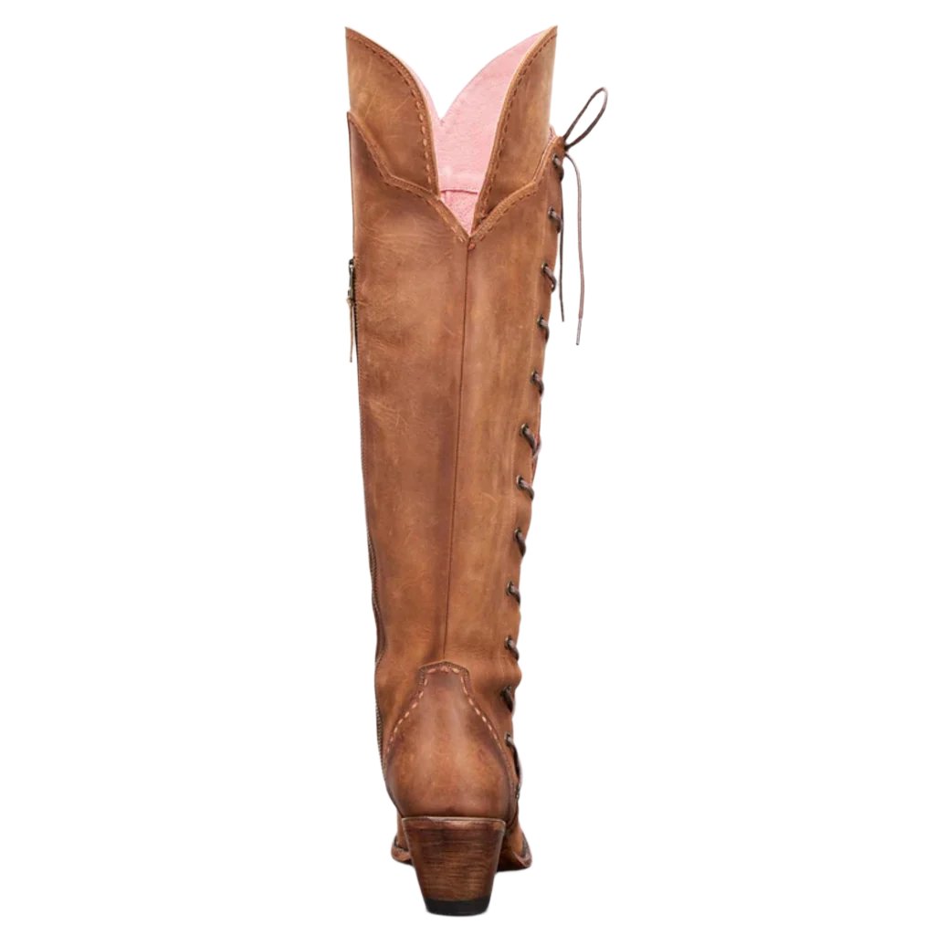 Lace-Up Over-the-Knee Cowboy Boots, Western Style for Casual Outfits