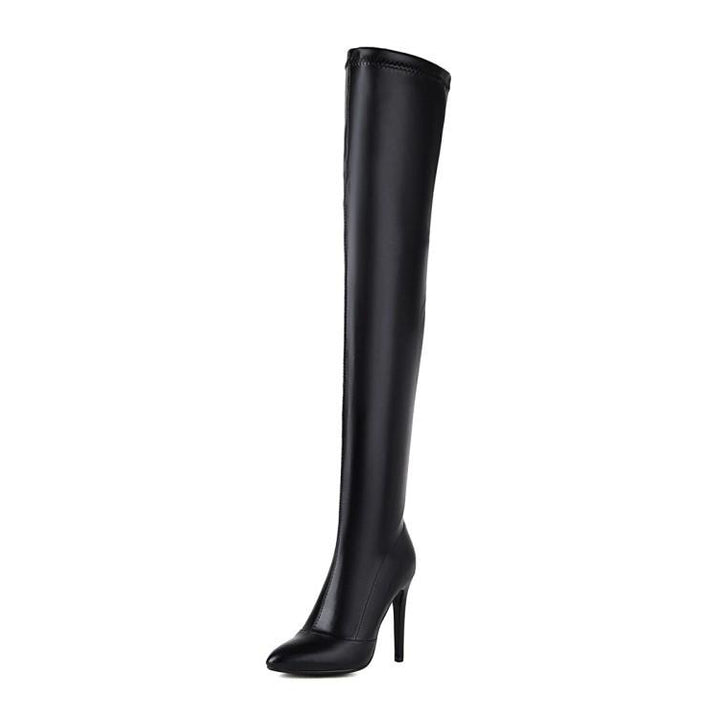 Size 13 sexy stiletto heels pointed toe thigh high boots