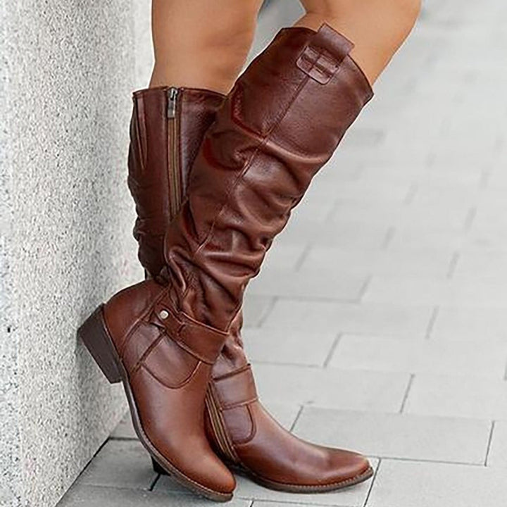 Size 43 Suede Thigh High Women's Boots Retro Woman Booties Autumn Winter Knee High Boots