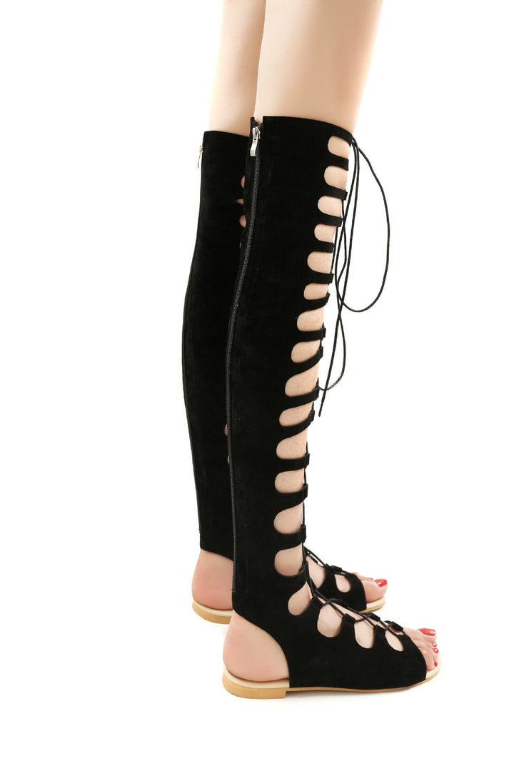 Size 12 flat over the knee gladiator sandals