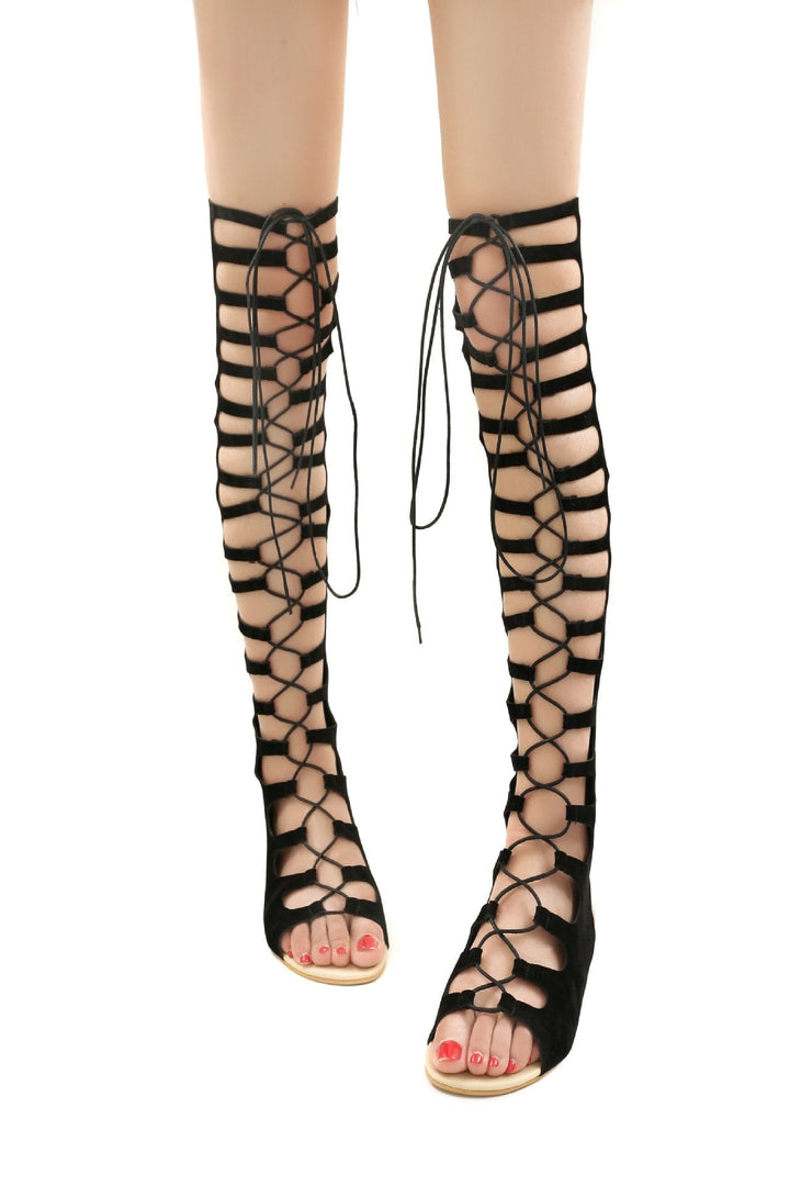 Size 12 flat over the knee gladiator sandals