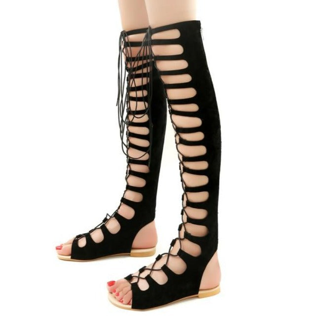 Size 12 flat over the knee gladiator sandals