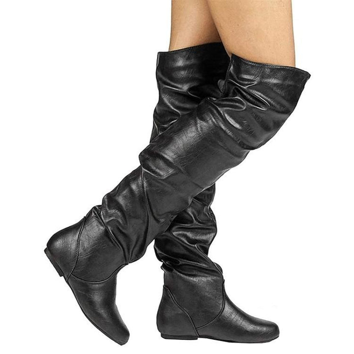 Size 13 Women‘s slouchy flat over the knee boots