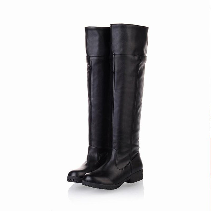 Size 15 low heels knee high cosplay knight boots