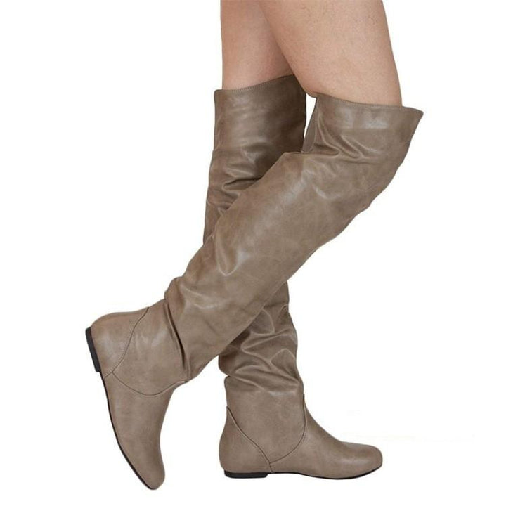 Size 13 Women‘s slouchy flat over the knee boots