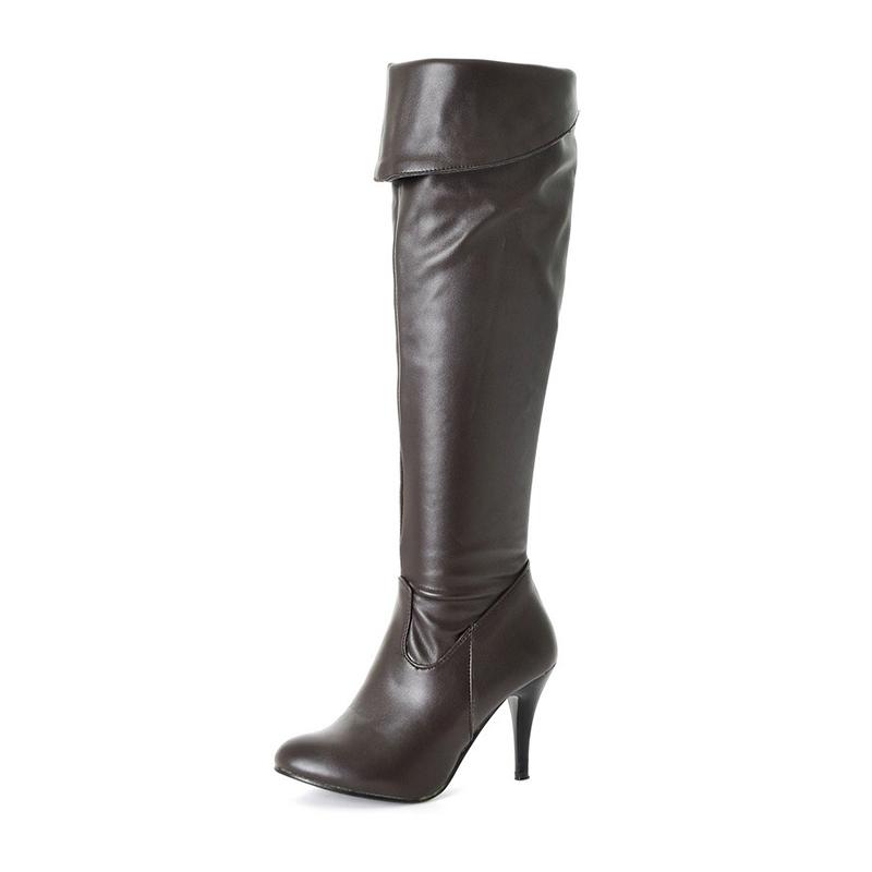 Size 14 stiletto heels over the knee knight boots