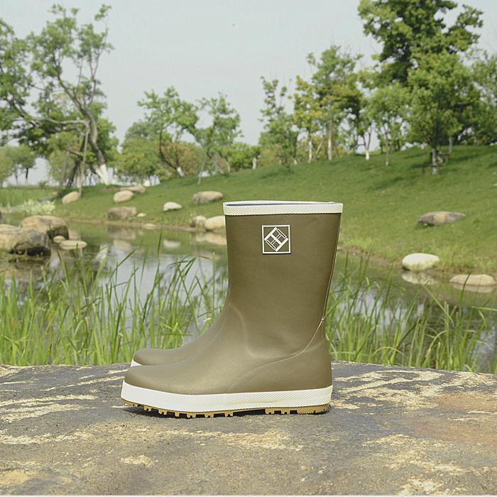 Size 12 mid calf |anti-slip low heels outdoors fishing rain boots