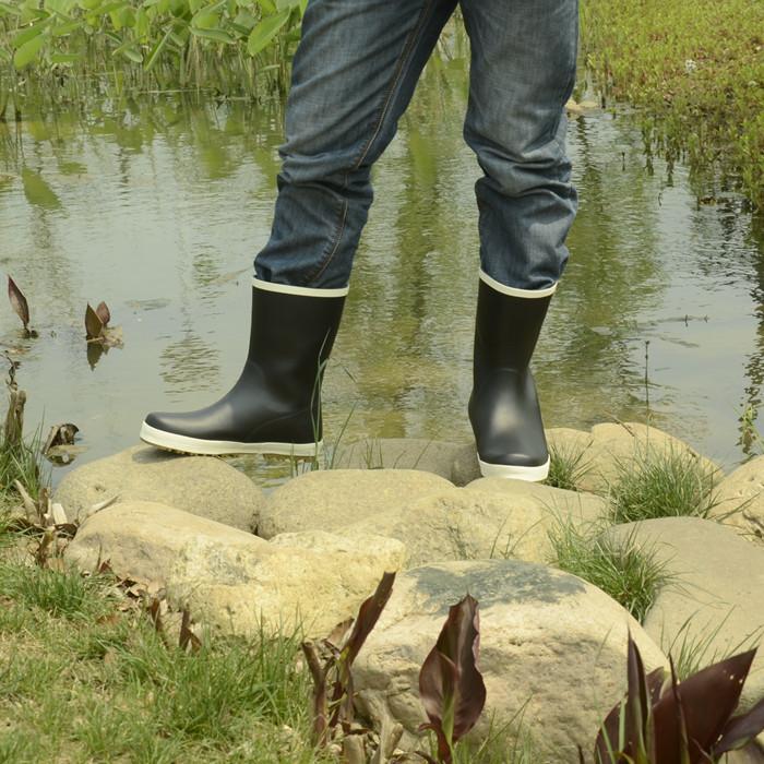 Size 12 mid calf |anti-slip low heels outdoors fishing rain boots