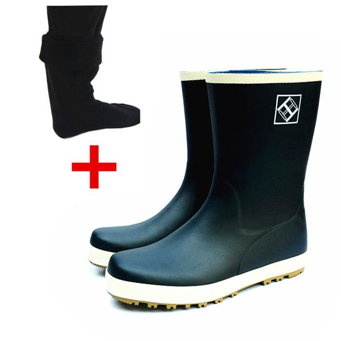 Size 12 mid calf |anti-slip low heels outdoors fishing rain boots