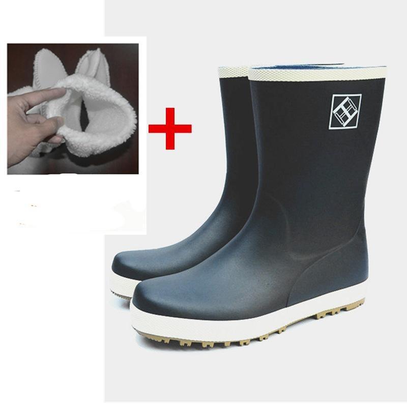 Size 12 mid calf |anti-slip low heels outdoors fishing rain boots