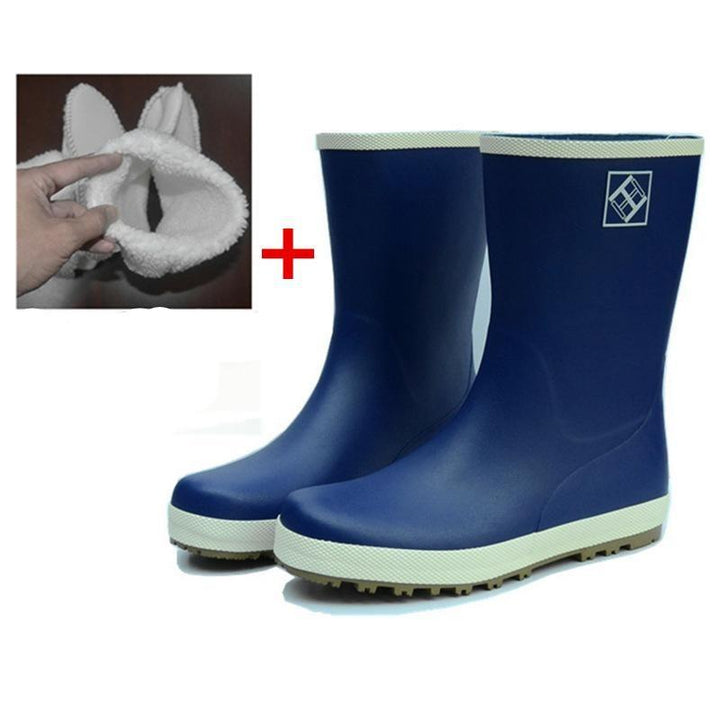 Size 12 mid calf |anti-slip low heels outdoors fishing rain boots