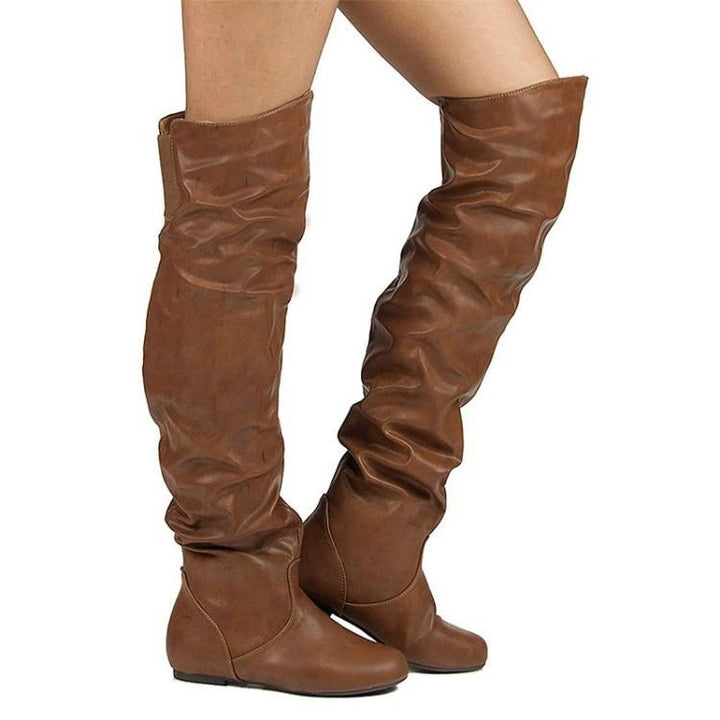 Size 13 Women‘s slouchy flat over the knee boots