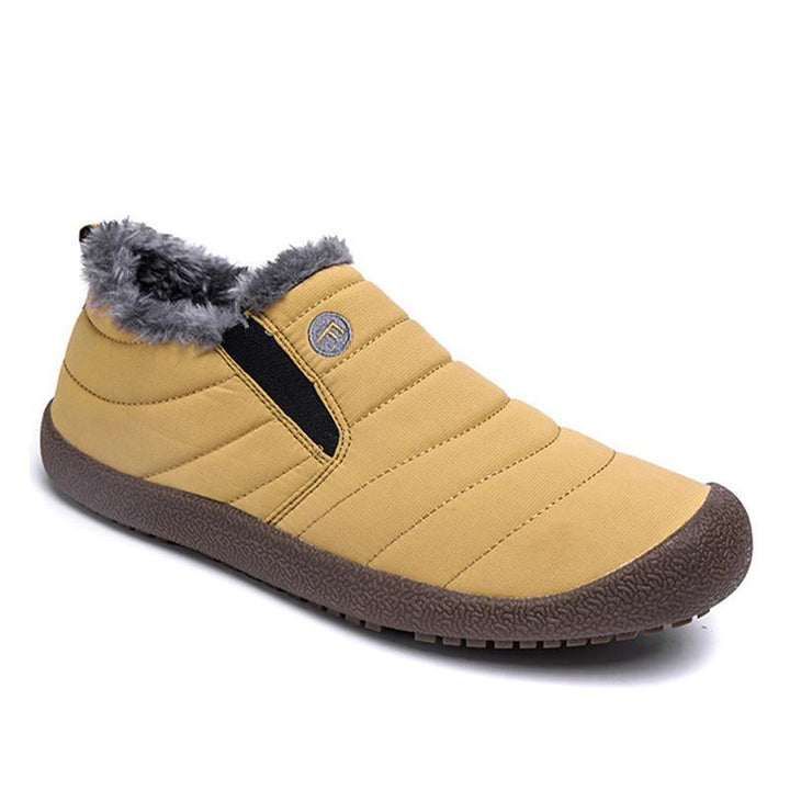 Big Size Unisex Waterproof Fur Lining Snow Boots - GetComfyShoes